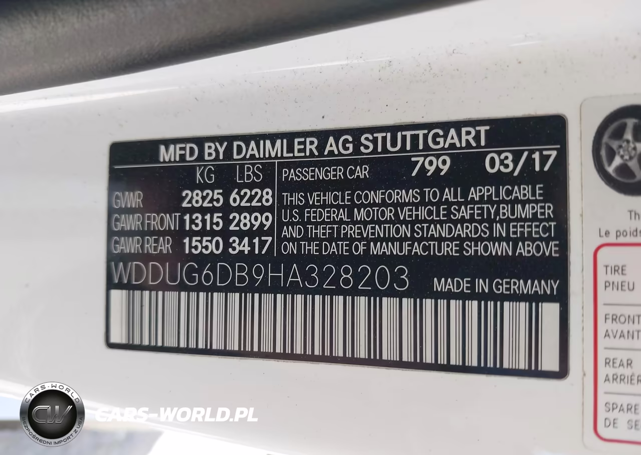 2017 Mercedes-Benz S 550E Plug-In Hybrid VIN:WDDUG6DB9HA328203 - 9
