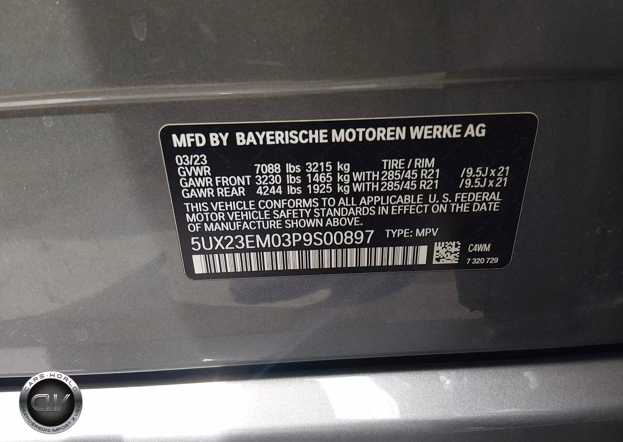 2023 BMW X7 xDrive40I VIN:5UX23EM03P9S00897 - 9