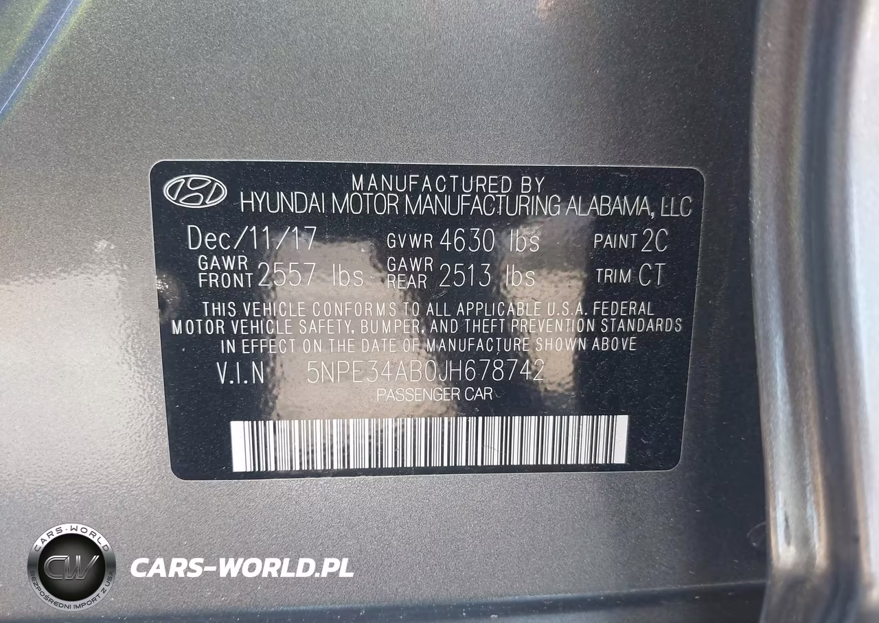 2018 Hyundai Sonata Sport 2.0T VIN:5NPE34AB0JH678742 - 9