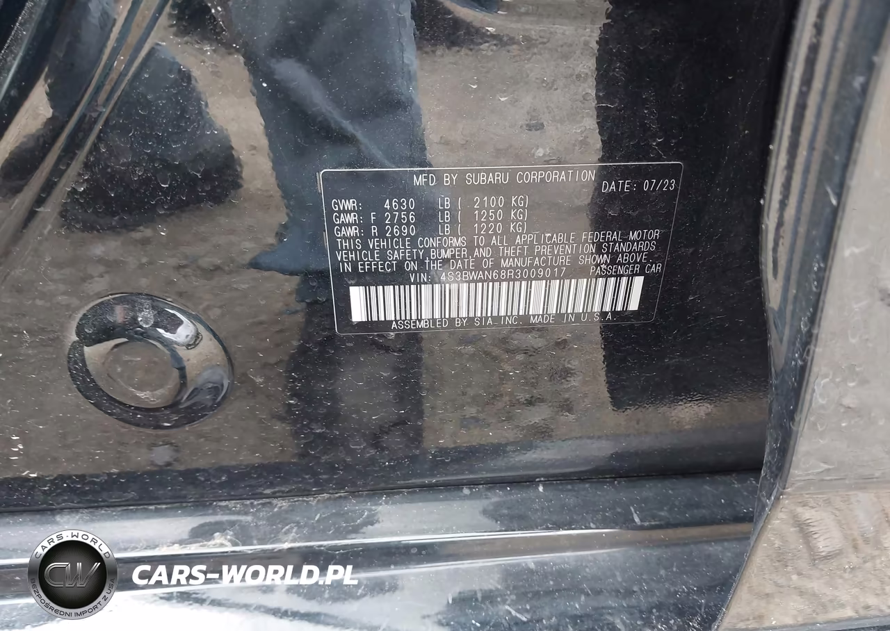 2024 Subaru Legacy Limited VIN:4S3BWAN68R3009017 - 9