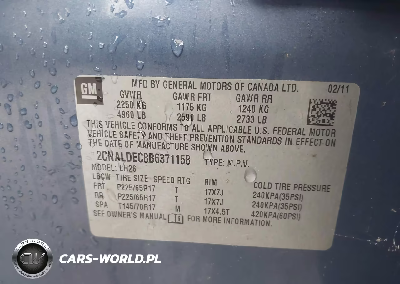 2011 Chevrolet Equinox Lt W-1Lt VIN:2CNALDEC8B6371158 - 9