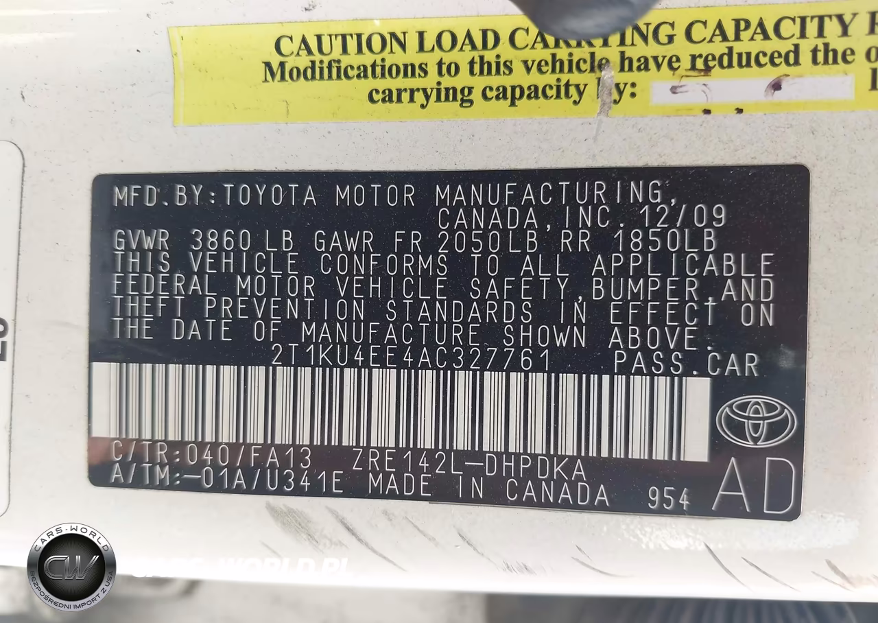 2010 Toyota Matrix VIN:2T1KU4EE4AC327761 - 9