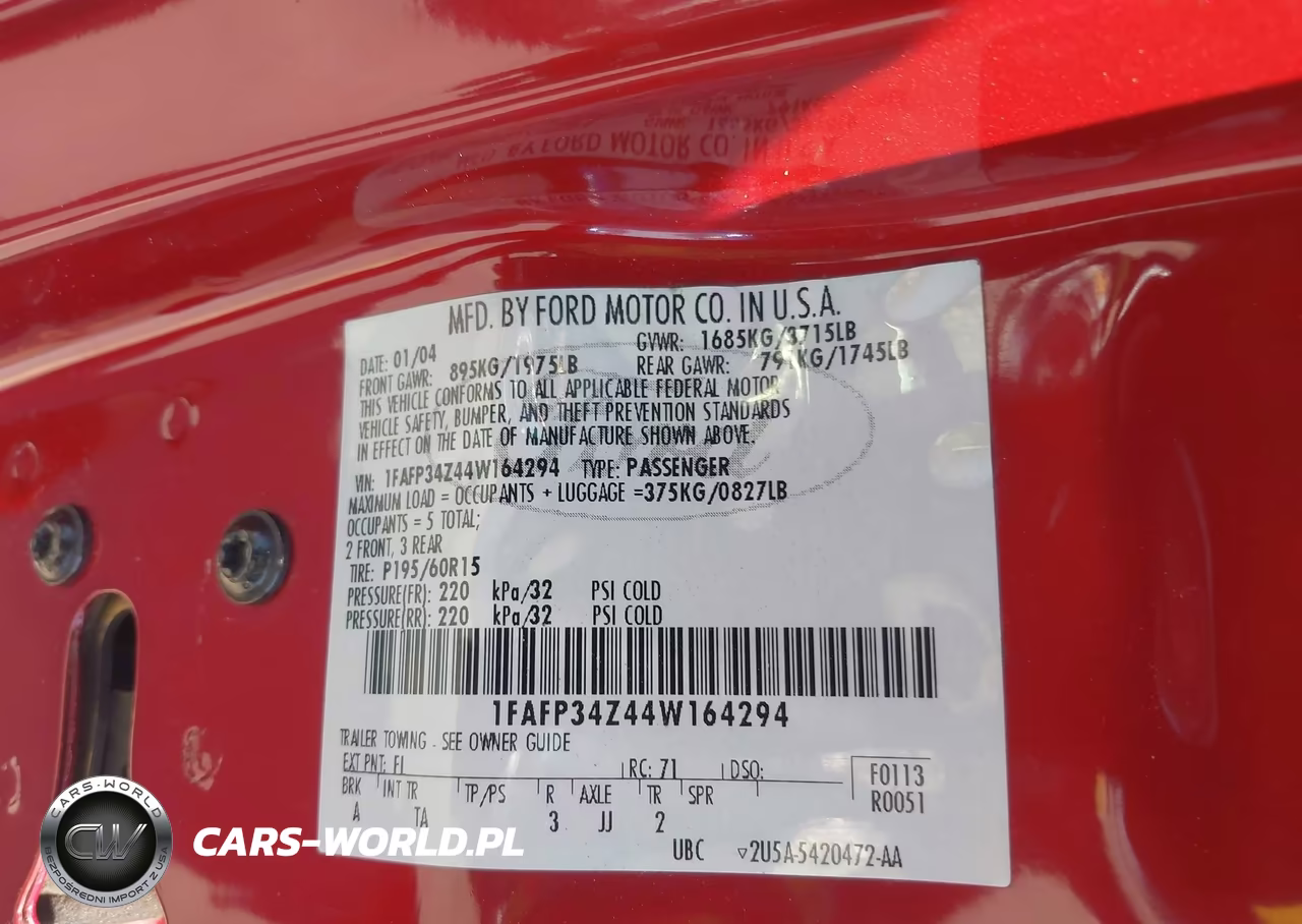 2004 Ford Focus Se VIN:1FAFP34Z44W164294 - 9
