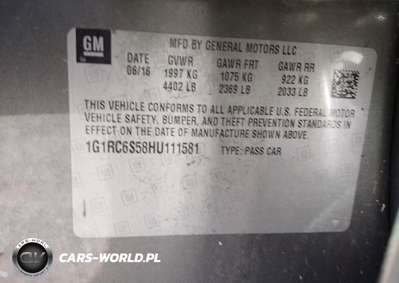 2017 Chevrolet Volt Lt VIN:1G1RC6S58HU111581 - 9