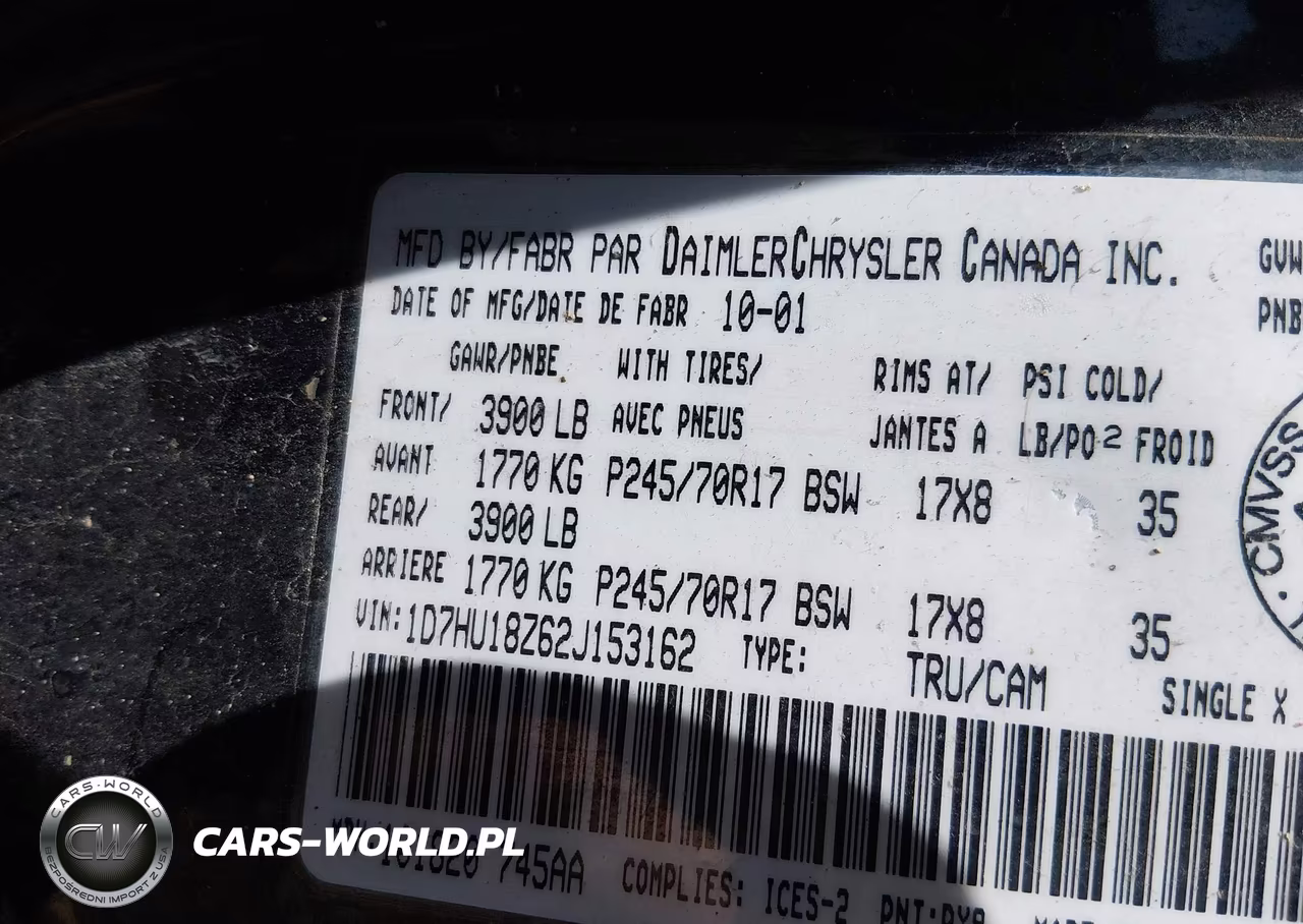 2002 Dodge Ram 1500 St VIN:1D7HU18Z62J153162 - 9