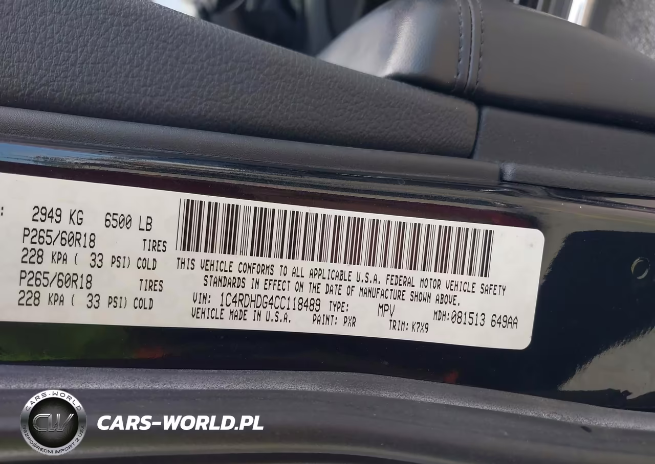 2012 Dodge Durango Crew VIN:1C4RDHDG4CC118489 - 9