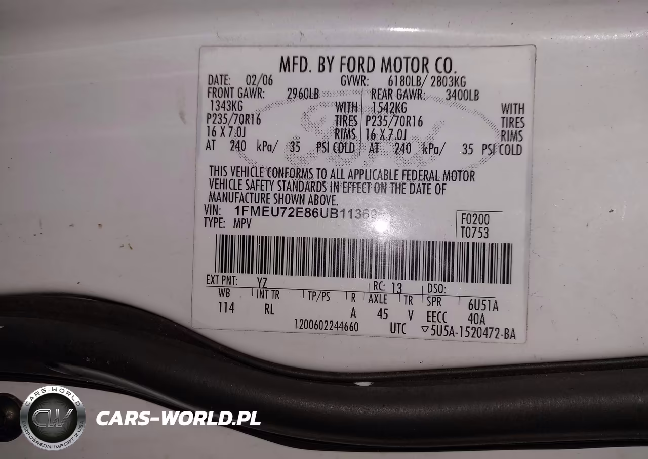 2006 Ford Explorer Xls VIN:1FMEU72E86UB11369 - 9