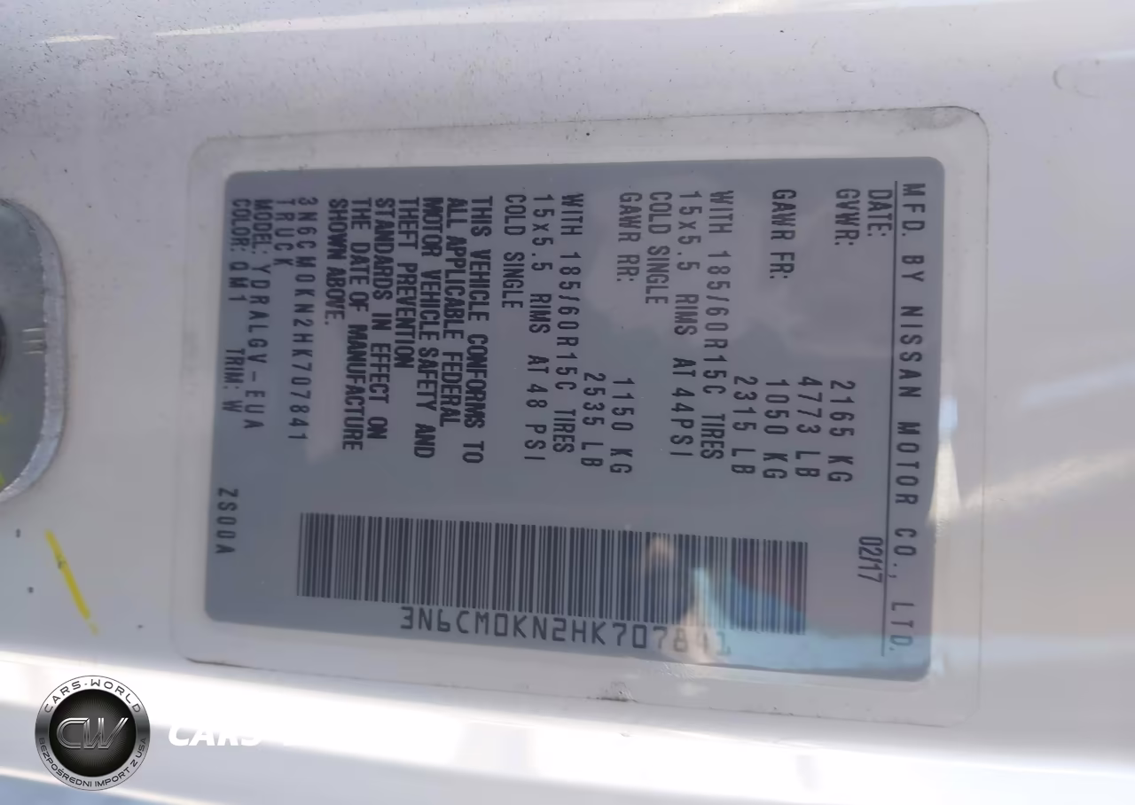 2017 Nissan Nv200 Sv VIN:3N6CM0KN2HK707841 - 9