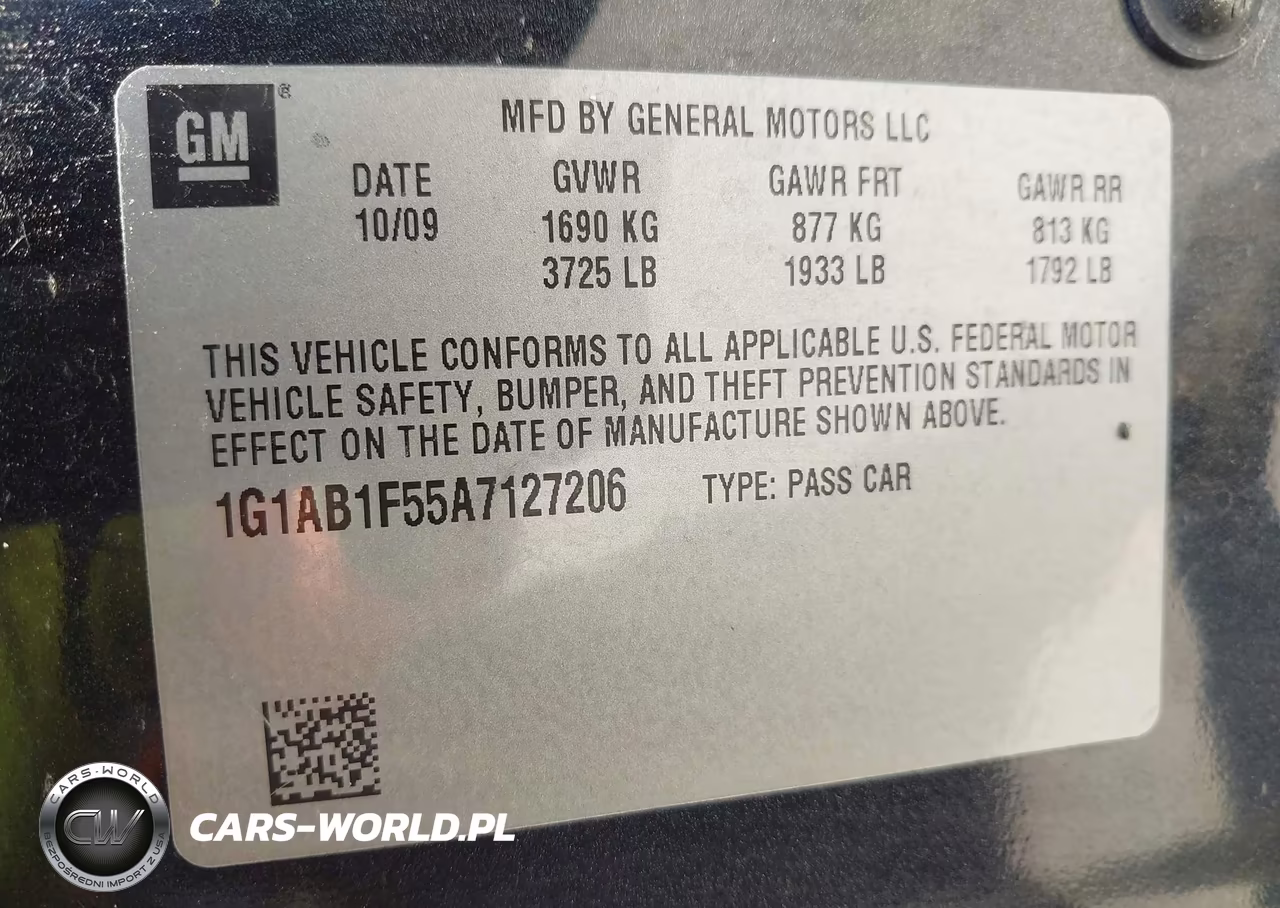 2010 Chevrolet Cobalt Ls VIN:1G1AB1F55A7127206 - 9