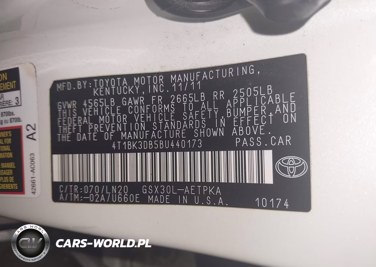 2011 Toyota Avalon Limited VIN:4T1BK3DB5BU440173 - 9