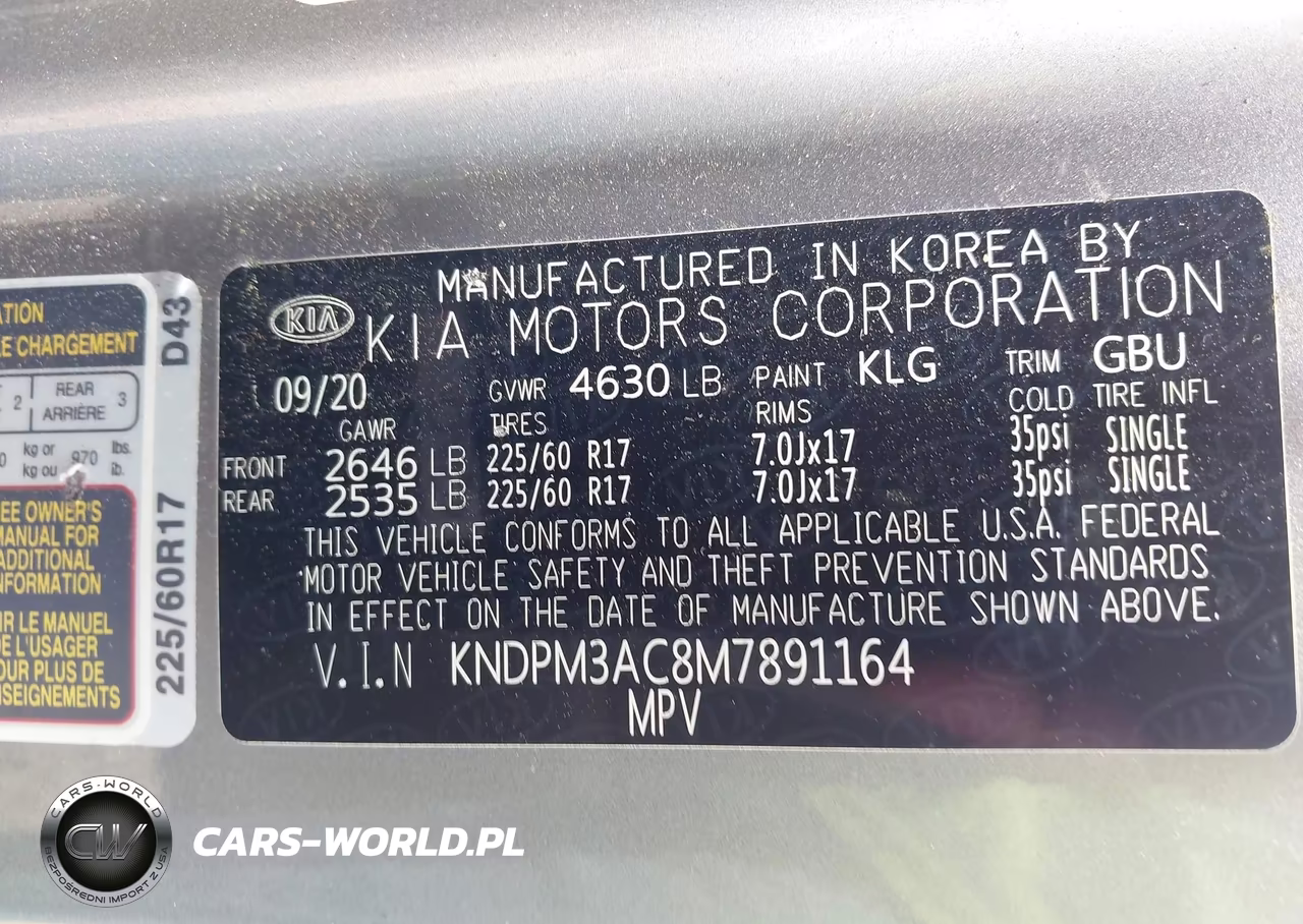 2021 Kia Sportage Lx VIN:KNDPM3AC8M7891164 - 9