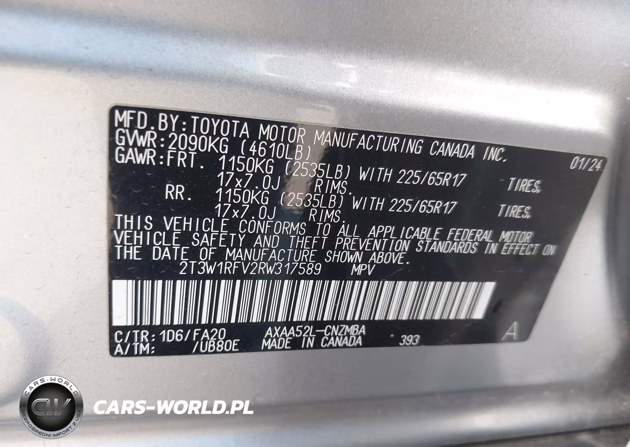 2024 Toyota Rav4 Xle VIN:2T3W1RFV2RW317589 - 9