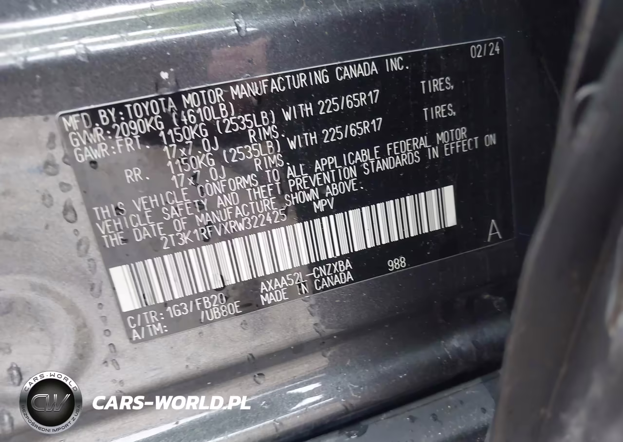 2024 Toyota Rav4 Le VIN:2T3K1RFVXRW322425 - 9