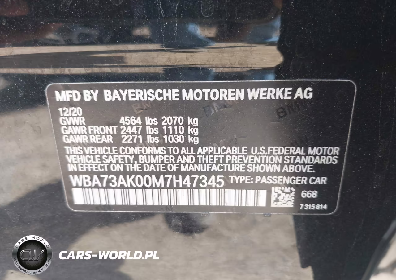 2021 BMW 228I Gran Coupe xDrive VIN:WBA73AK00M7H47345 - 9