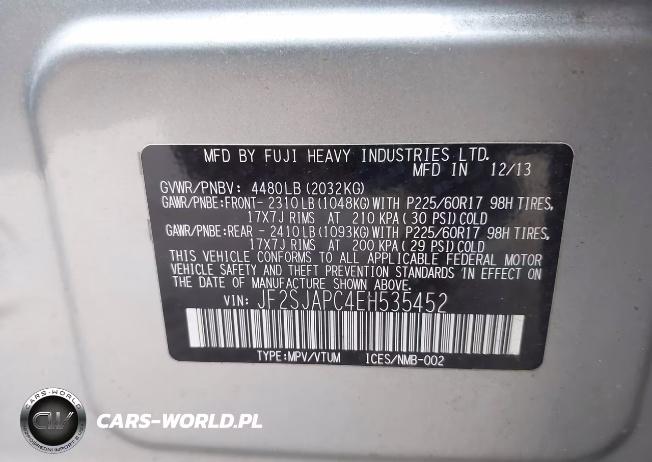 2014 Subaru Forester 2.5I Touring VIN:JF2SJAPC4EH535452 - 9