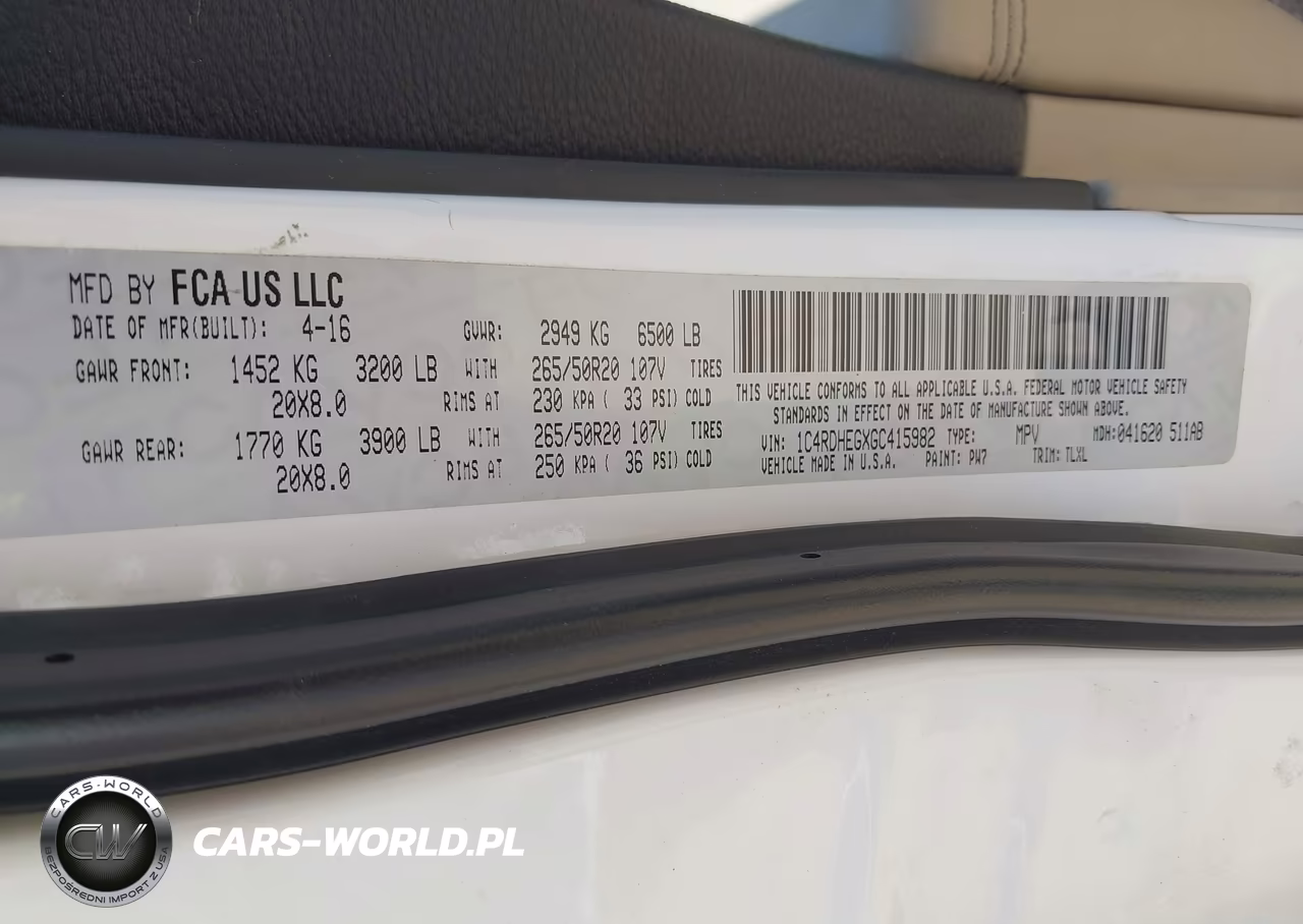 2016 Dodge Durango Citadel VIN:1C4RDHEGXGC415982 - 9