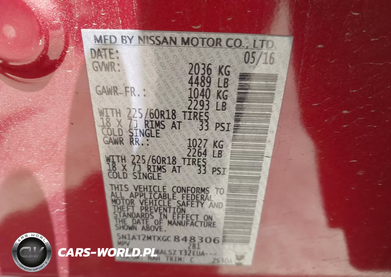 2016 Nissan Rogue Sl VIN:5N1AT2MTXGC848306 - 9