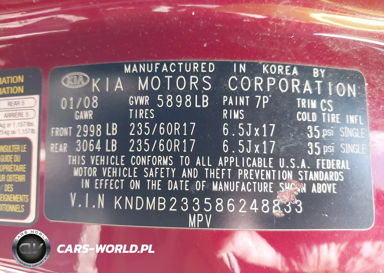 2008 Kia Sedona Ex VIN:KNDMB233586248833 - 9