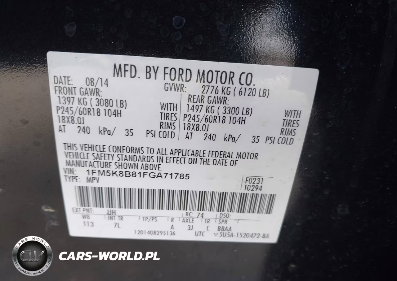 2015 Ford Explorer VIN:1FM5K8B81FGA71785 - 9