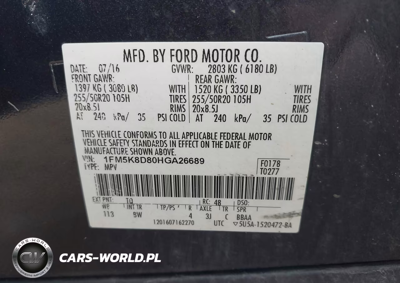 2017 Ford Explorer Xlt VIN:1FM5K8D80HGA26689 - 9