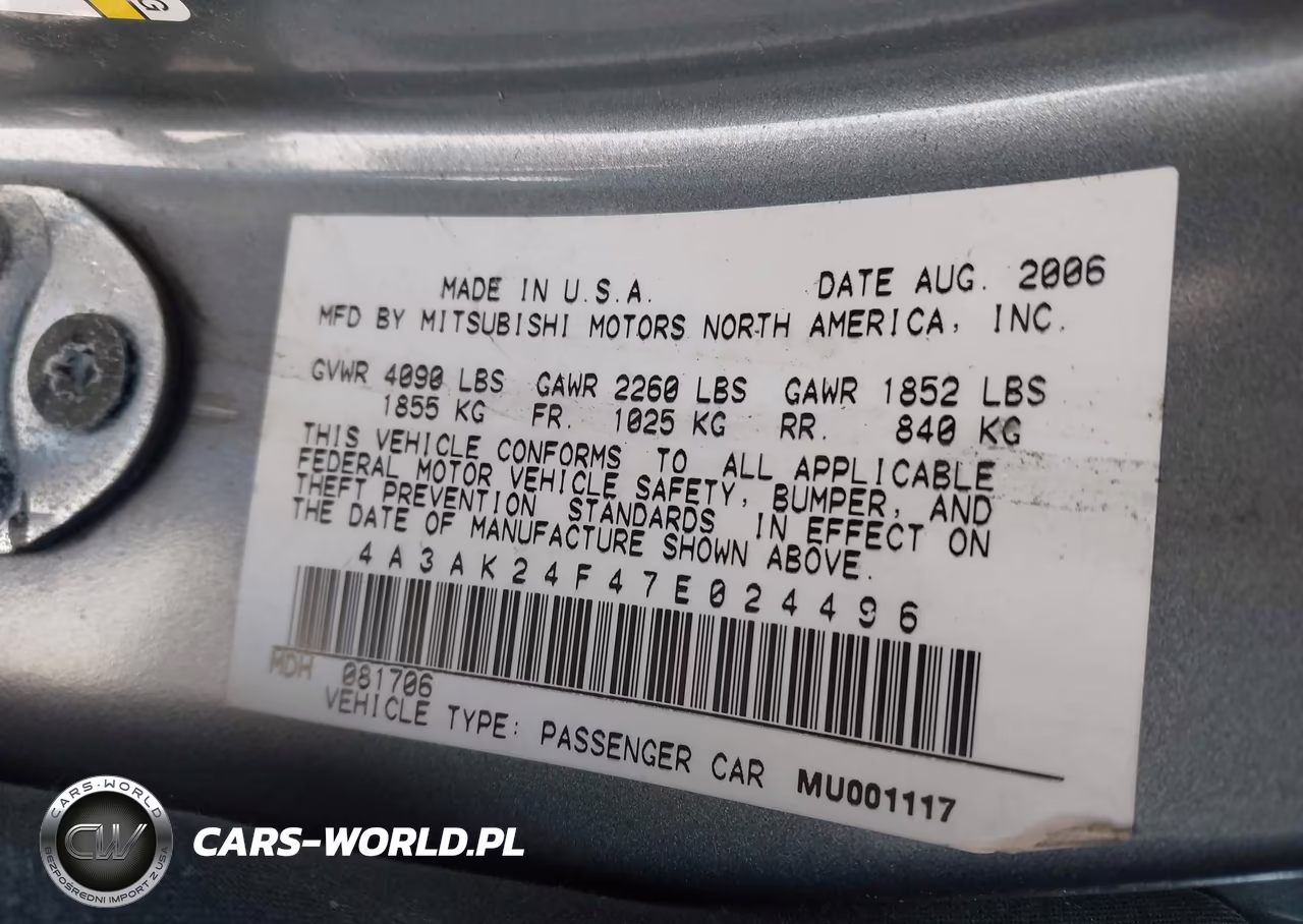 2007 Mitsubishi Eclipse Gs VIN:4A3AK24F47E024496 - 9