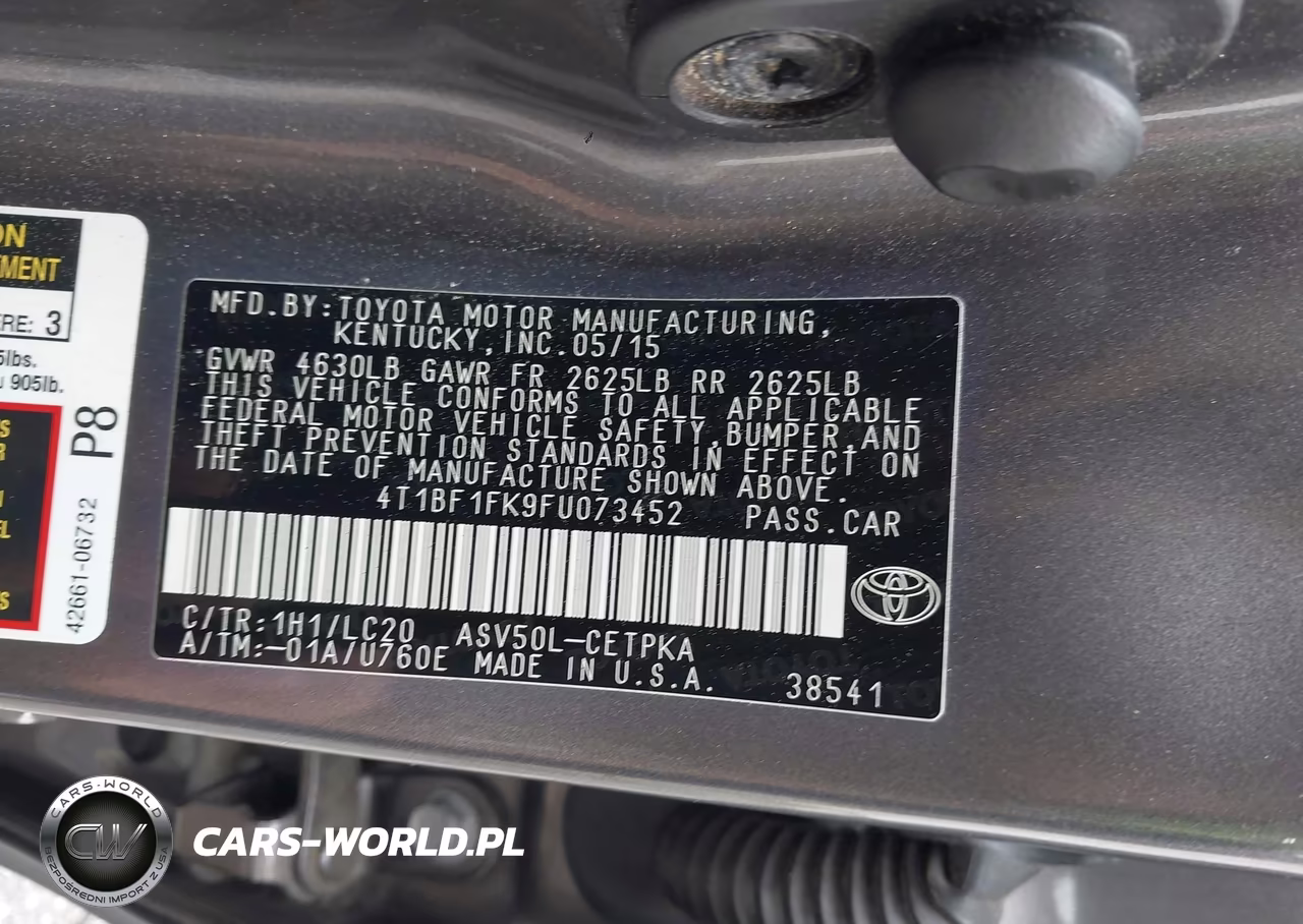 2015 Toyota Camry Xse VIN:4T1BF1FK9FU073452 - 9