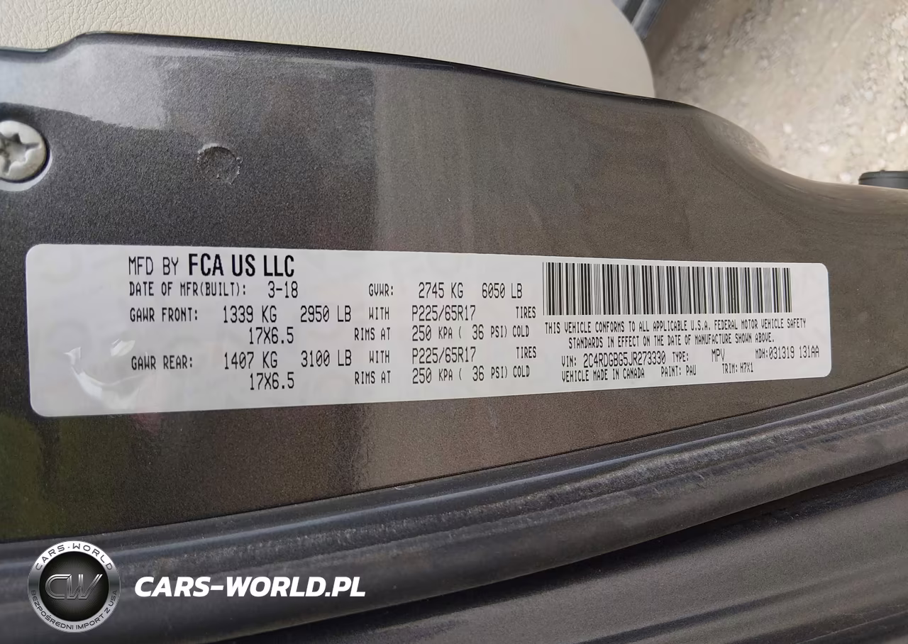 2018 Dodge Grand Caravan Se VIN:2C4RDGBG5JR273330 - 9