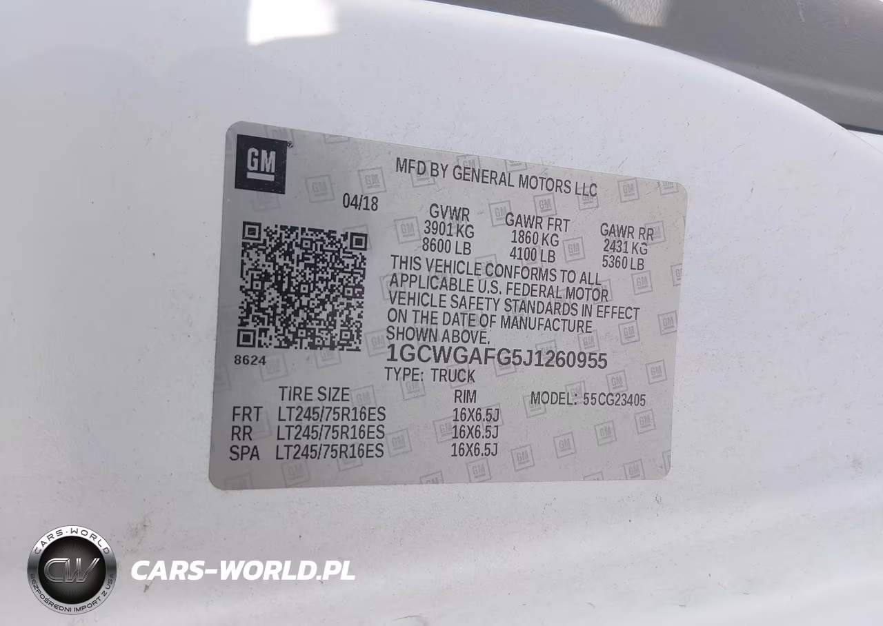 2018 Chevrolet Express 2500 Work Van VIN:1GCWGAFG5J1260955 - 9