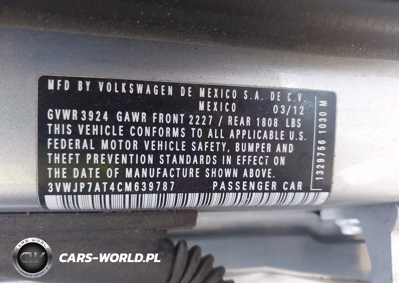 2012 Volkswagen Beetle 2.5L VIN:3VWJP7AT4CM639787 - 9