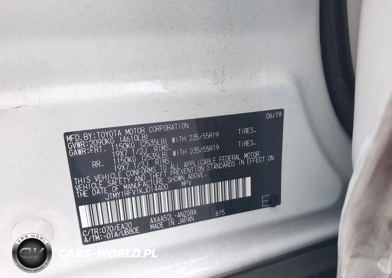 2019 Toyota Rav4 Limited VIN:JTMY1RFV1KJ014400 - 9