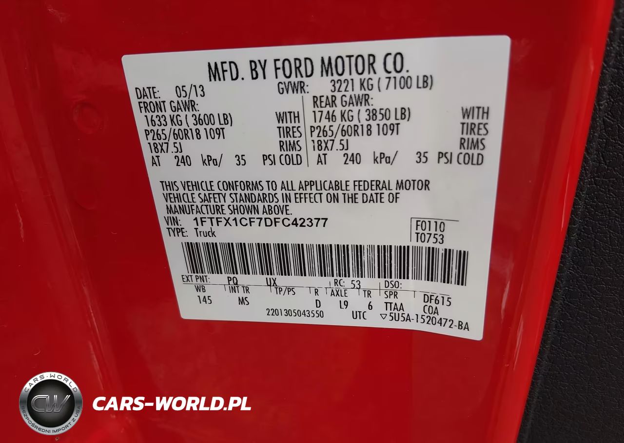 2013 Ford F-150 Xlt VIN:1FTFX1CF7DFC42377 - 9
