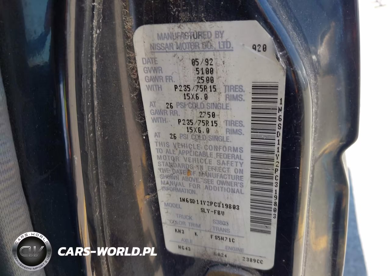 1993 Nissan Truck Short Wheelbase VIN:1N6SD11Y2PC319803 - 9