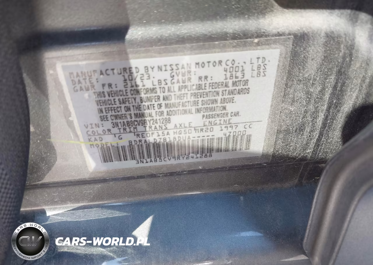 2024 Nissan Sentra Sv Xtronic Cvt VIN:3N1AB8CV9RY241288 - 9