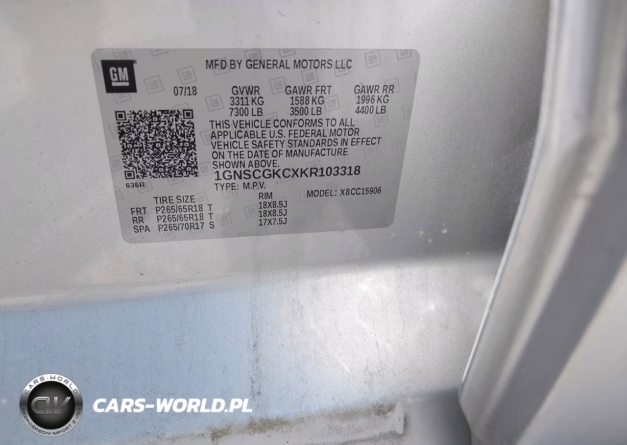 2019 Chevrolet Suburban Ls VIN:1GNSCGKCXKR103318 - 9