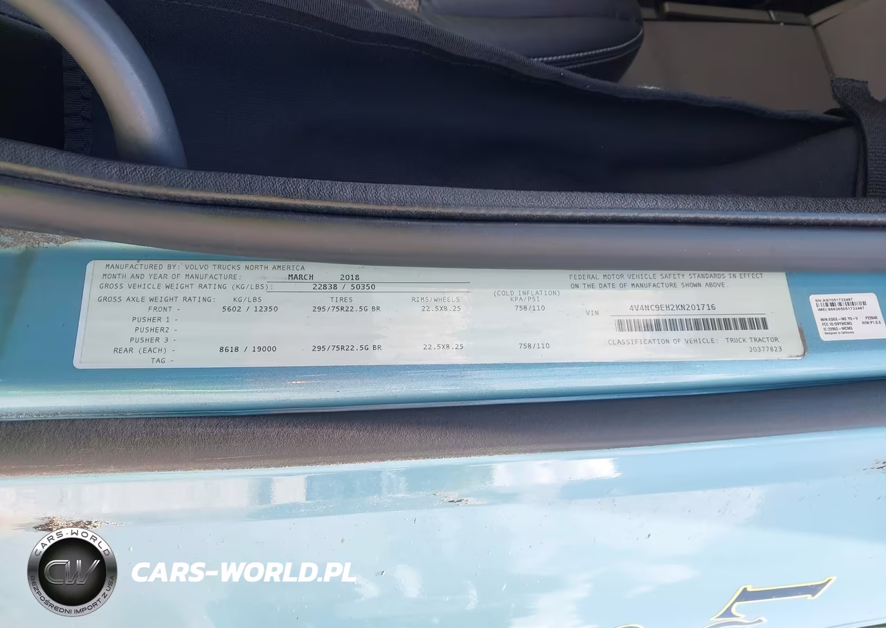 2019 Volvo Vnl VIN:4V4NC9EH2KN201716 - 8