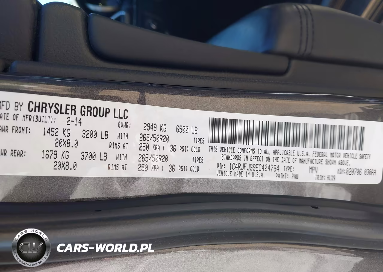 2014 Jeep Grand Cherokee Summit VIN:1C4RJFJG9EC404794 - 9