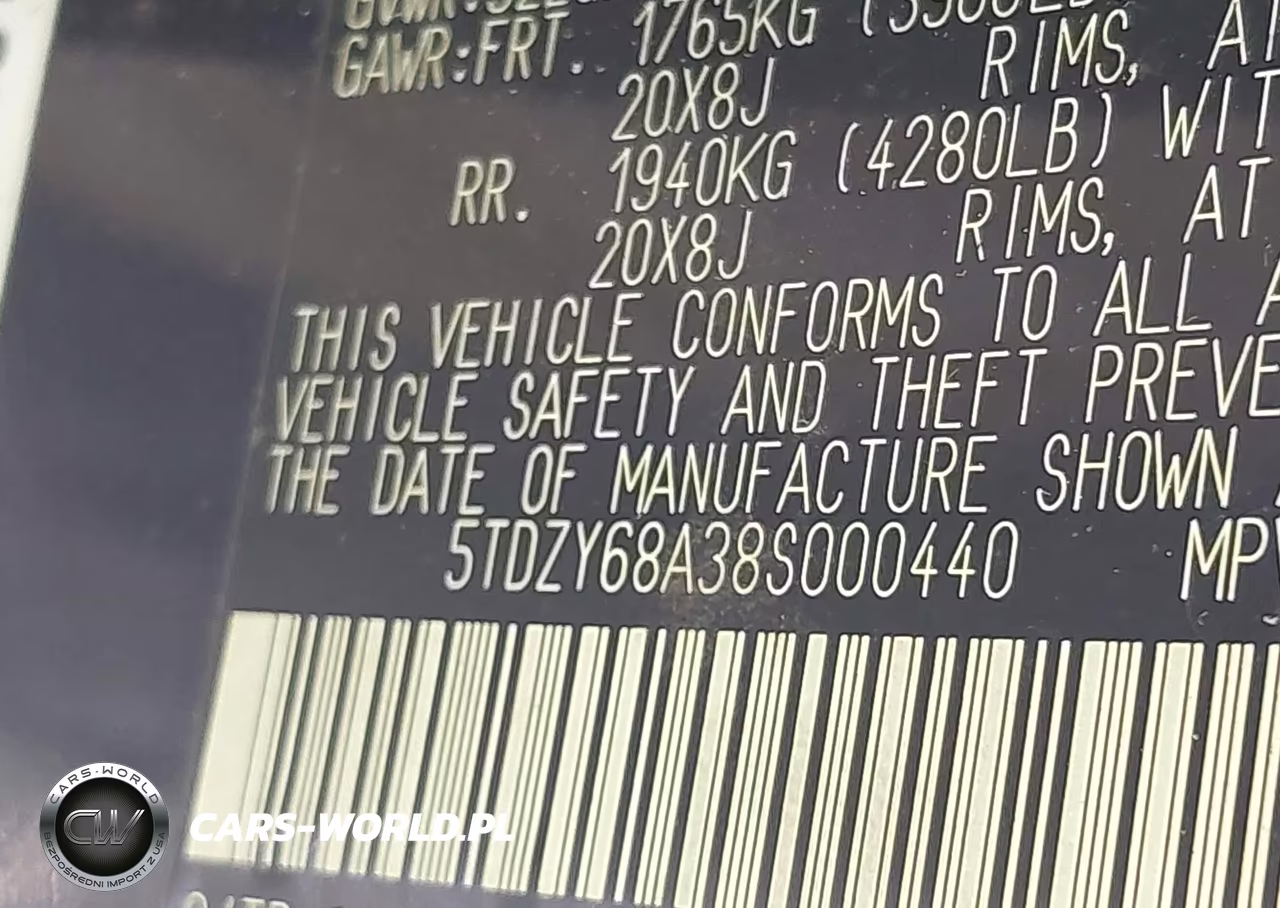 2008 Toyota Sequoia Limited 5.7L V8 VIN:5TDZY68A38S000440 - 9