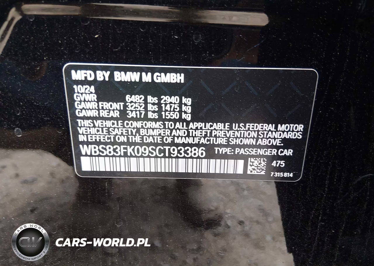 2025 BMW M5 VIN:WBS83FK09SCT93386 - 9