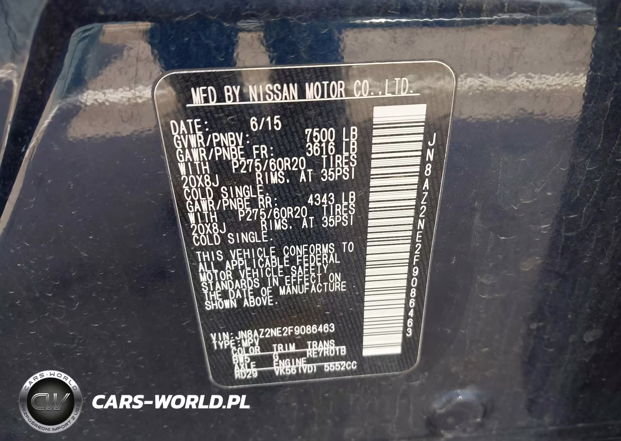 2015 Infiniti Qx80 Limited VIN:JN8AZ2NE2F9086463 - 9