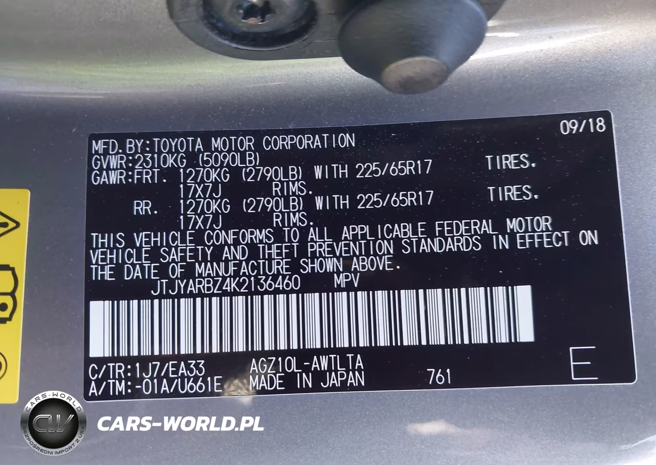 2019 Lexus Nx 300 VIN:JTJYARBZ4K2136460 - 9