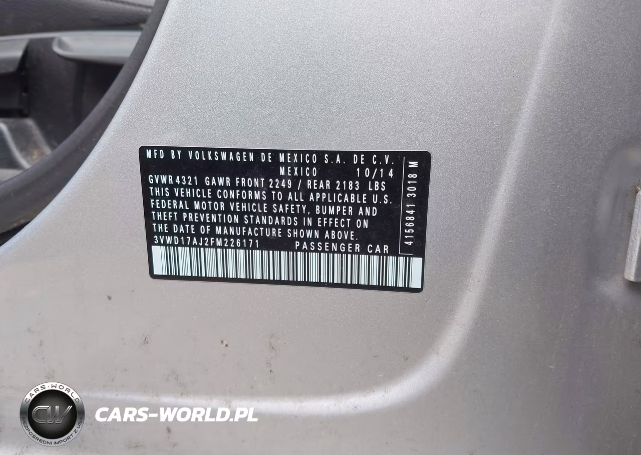 2015 Volkswagen Jetta 1.8T Se VIN:3VWD17AJ2FM226171 - 9