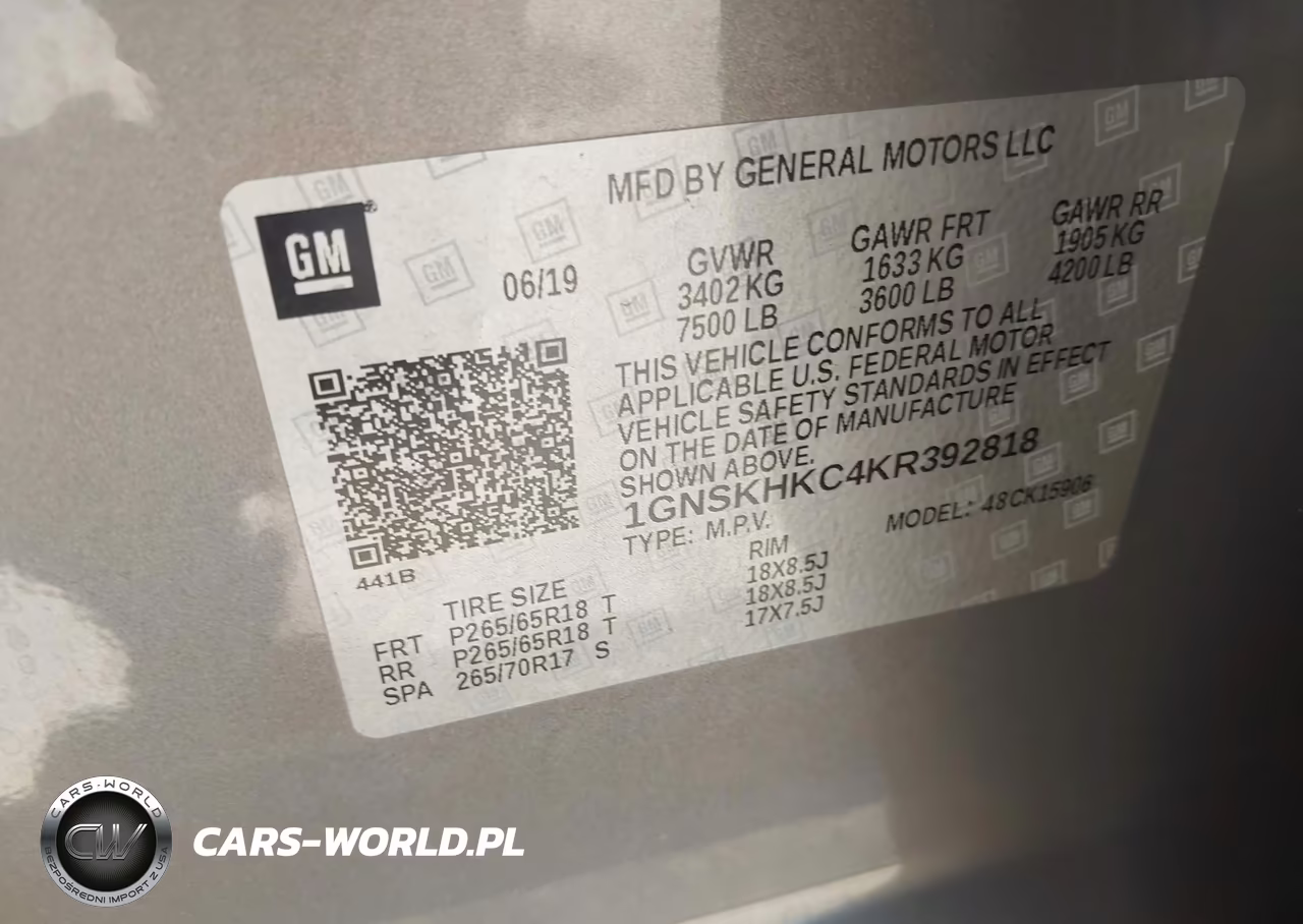 2019 Chevrolet Suburban Lt VIN:1GNSKHKC4KR392818 - 9