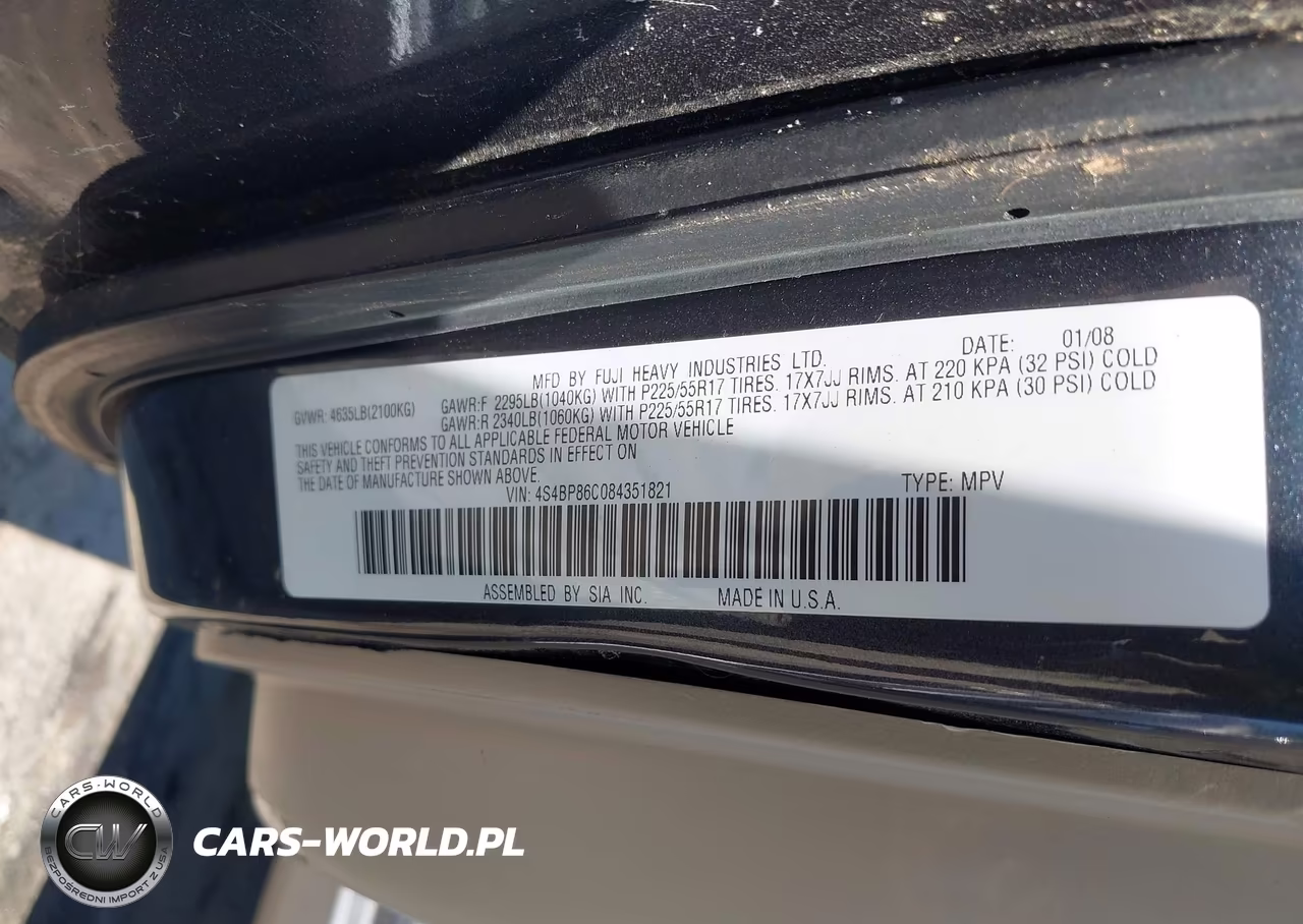 2008 Subaru Outback 3.0R L.l. Bean Edition-3.0R Ll Bean W-Nav VIN:4S4BP86C084351821 - 9