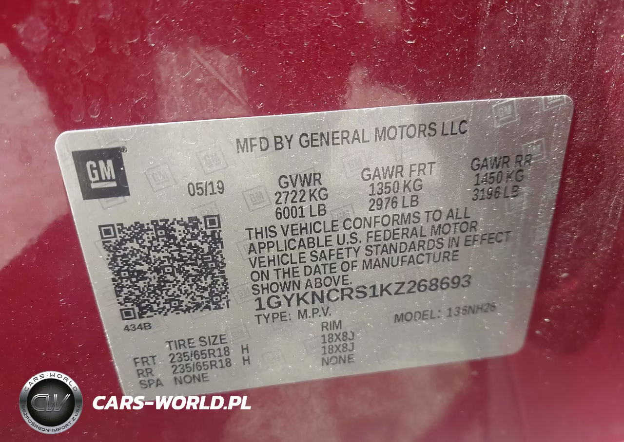 2019 Cadillac Xt5 Luxury VIN:1GYKNCRS1KZ268693 - 9