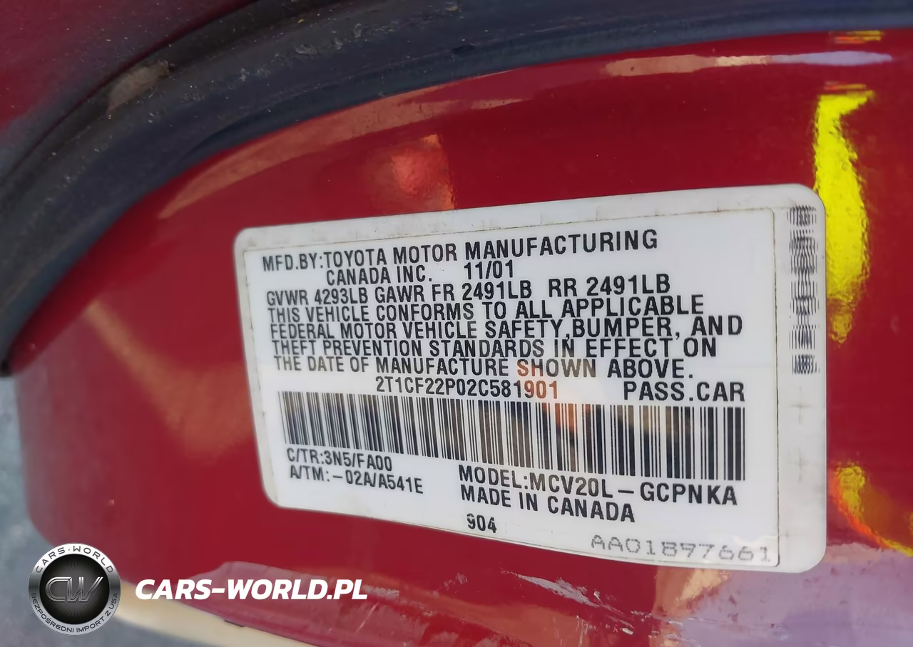2002 Toyota Camry Solara Se VIN:2T1CF22P02C581901 - 9