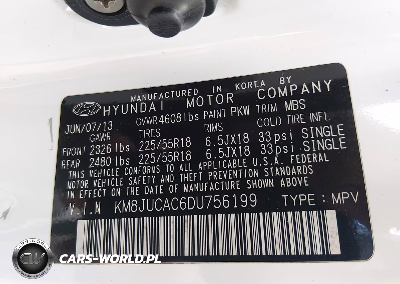 2013 Hyundai Tucson Limited VIN:KM8JUCAC6DU756199 - 9