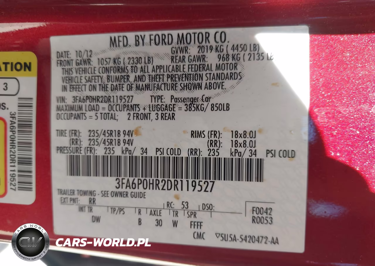 2013 Ford Fusion Se VIN:3FA6P0HR2DR119527 - 9