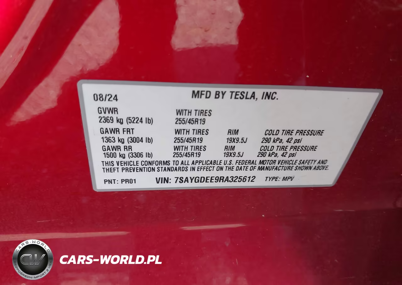 2024 Tesla Model Y Long Range Dual Motor All-Wheel Drive VIN:7SAYGDEE9RA325612 - 9