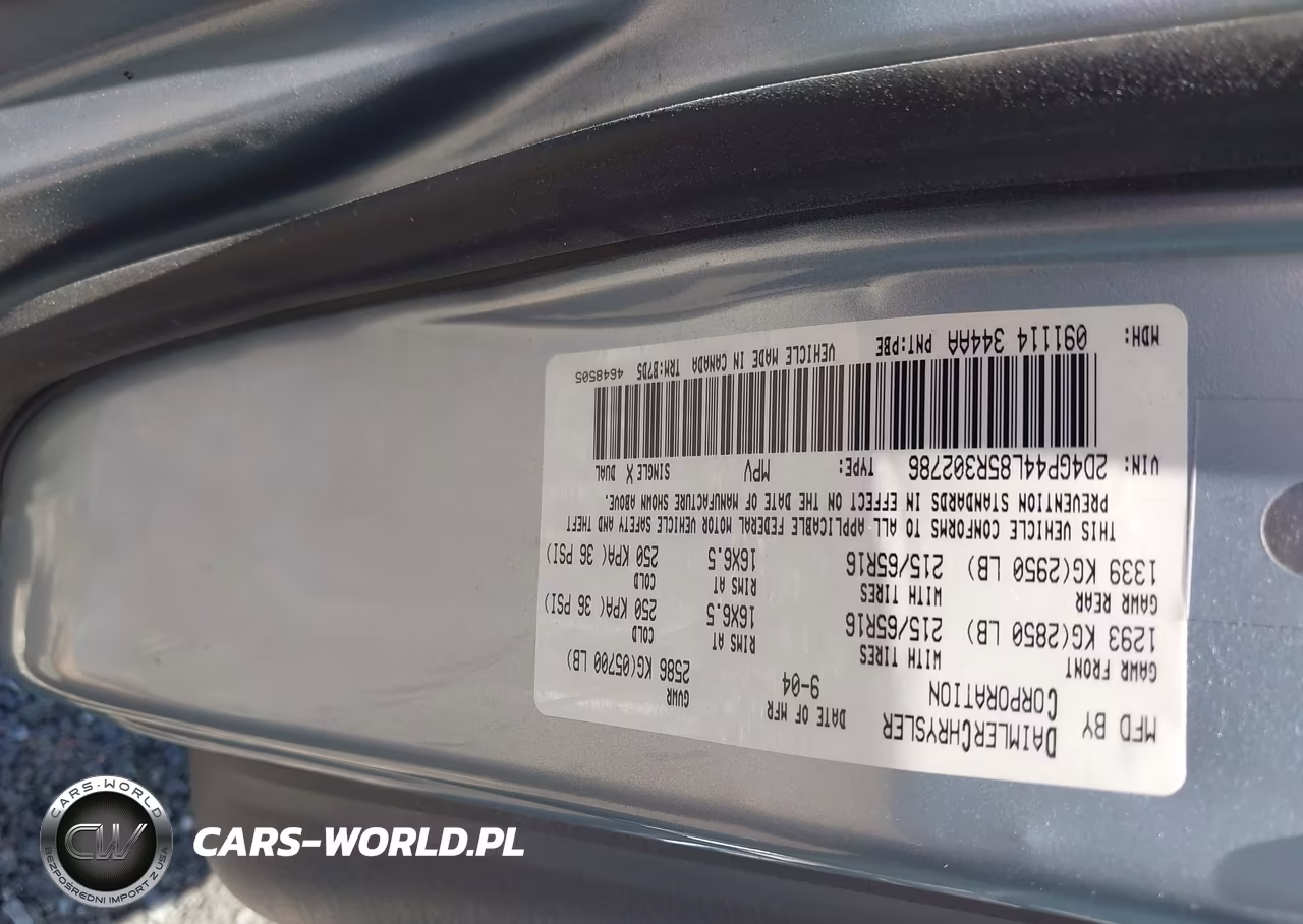 2005 Dodge Caravan Sxt VIN:2D4GP44L85R302786 - 9