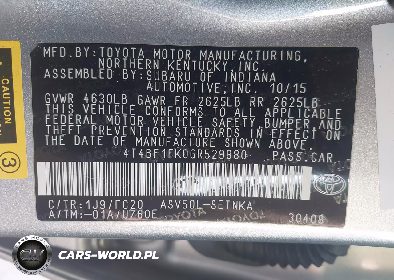2016 Toyota Camry Le VIN:4T4BF1FK0GR529880 - 9
